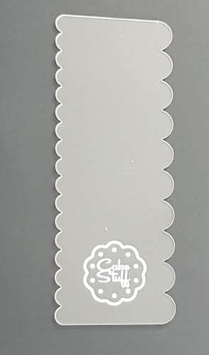 Acrylic Scraper Comb - Scallop Design